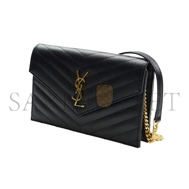 Y*L cassandre envelope chain wallet in grain de poudre leather 393953bow011000 (19*11.5*4cm)